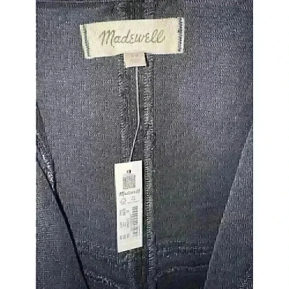 Madewell‎ Denim Black Zip Front Jumper Size 10 NWT Retails for $138 Sold Out - Picture 4 of 8